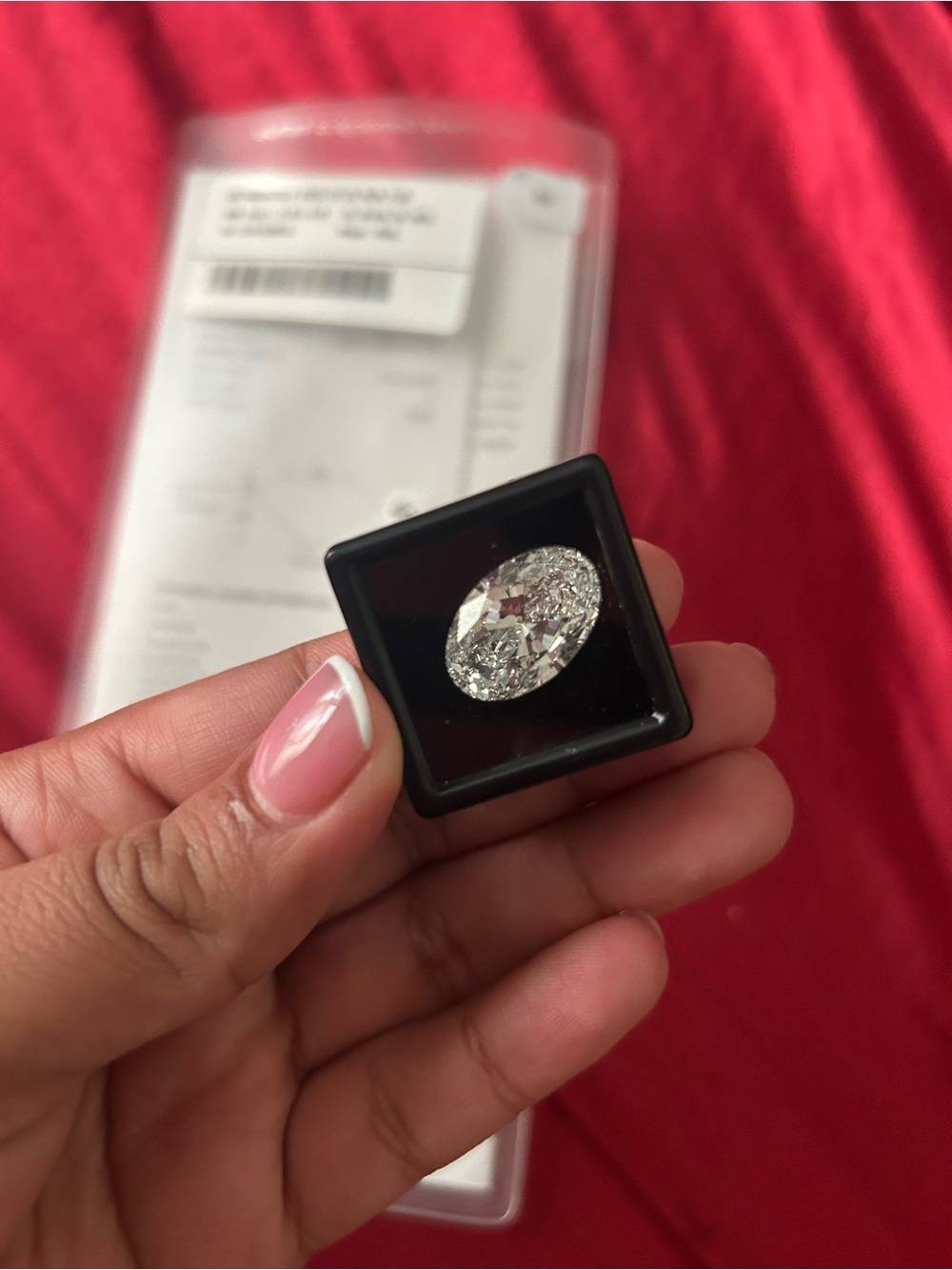 9.58 oval lab diamond